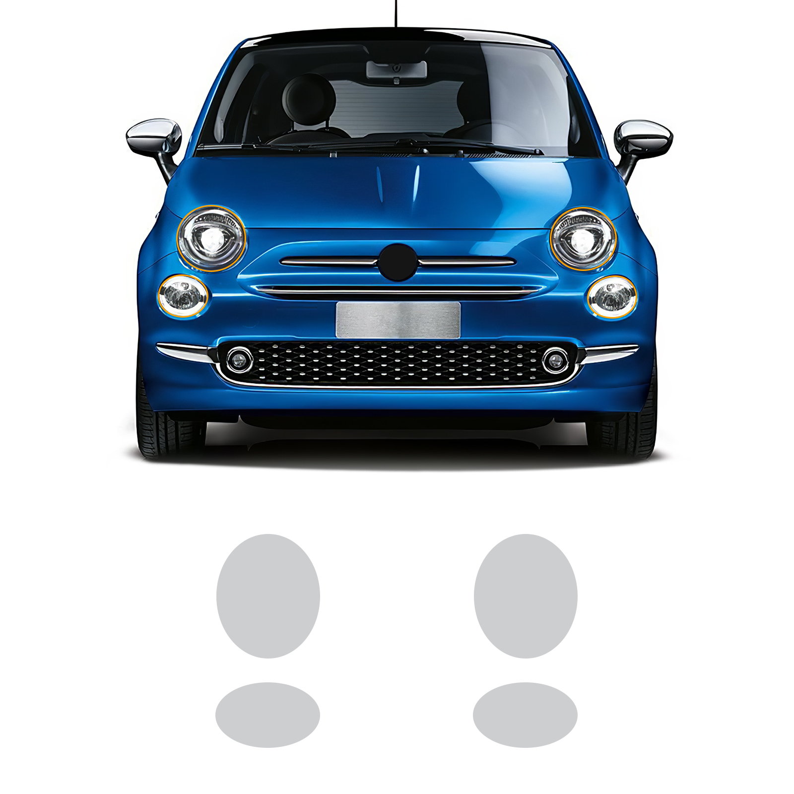 Faros Abarth 595 Stealth TPU (4 piezas)