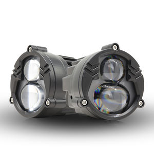 Projecteur LED pour moto et phares, lampe antibrouillard bicolore, éclairage 24W, remplacement pour voiture, camion, SUV ATY - Product Image 1