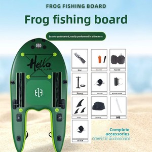 Ensemble de planches de SUP gonflables en PVC pour la pêche, disponible en gros, planche à pagaie Frog pour le surf, la pêche à la ligne et la plateforme flottante aquatique - Product Image 5