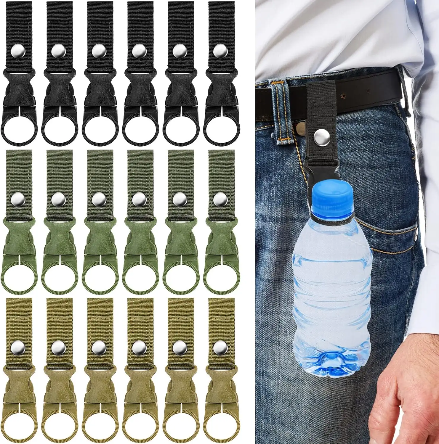 Neues Design Outdoor-Rücksack Gürtel Kunststoff Nylonhaken hängender Wasserspender-Halter-Clip zum Klettern
