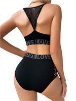 Ensemble de lingerie tricotée fantaisie et sportive, sexy, pour adultes, avec soutien-gorge sans armatures à bretelles ajustables et shorty taille basse, vente en gros