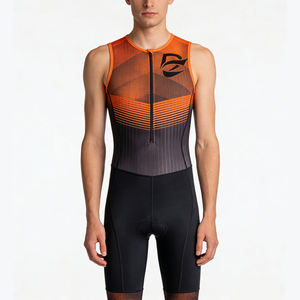 Sleeveless Triathlon Cycling Skinsuit a Professional Triathlon Competition Gear Tight Compression Breathable Road Cycling Race - Product Image 3