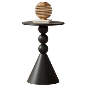 Table basse moderne en métal de petite taille avec structure en fer forgé pour salon - Design minimaliste moderne, style crème, meubles de salon - Product Image 5