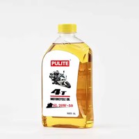 Bon marché, bouteille transparente 1L 20w50, lubrifiants pour huile de moto, huile pour moteur à essence