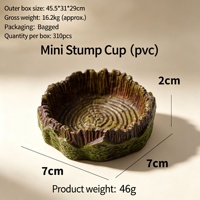 REPT028 Bol pour arbre abattu, petit et grand, populaire, pour l'alimentation et l'eau des reptiles, décoration de terrarium pour tortue, lézard, gecko