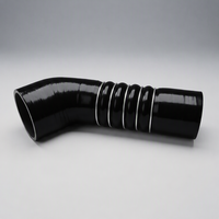 Tuyau en silicone pour refroidisseur d'air de camion industriel (CAC) avec doublure FKM, haute température, haute pression, coude personnalisé, noir, découpe sur mesure