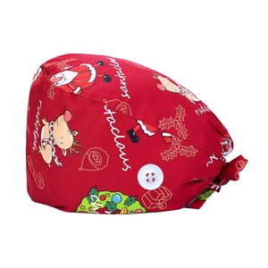 Cappello da Lavoro Regolabile con Fascia Elastica e Laccetti Posteriori, Berretto Chirurgico Natalizio alla Moda per Ospedale - Product Image 2
