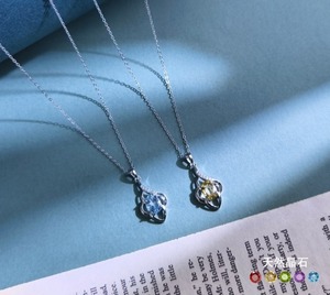 9 Collares Minimalistas con Colgante de Trébol de Cuatro Hojas, Plata 925, Amatista Natural de Corte Ovalado de 6*8mm, Joyería de Piedra Natural - Product Image 5