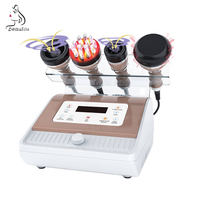 Masseur Gua Sha Électrique Portable en Acier Inoxydable pour Drainage Lymphatique, avec 4 Pièces et Ventouses de Thérapie par Aspiration Sous Vide