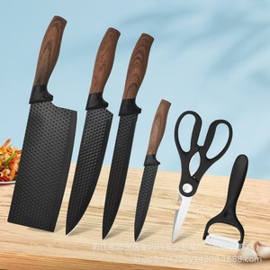 Ensemble de 6 couteaux de cuisine en acier inoxydable pour <span class=keywords><strong>hachoir</strong></span> à <span class=keywords><strong>viande</strong></span> et trancheuse, couteau à légumes et fruits, outil de cuisson moderne pour restaurant ou cadeau - Product Image 2