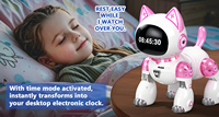Robot Chat Intelligent 2026 en ABS, Jouet pour Enfants Filles de 3 à 6 Ans, Commande Vocale, Interaction Tactile, Programmation USB