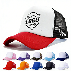 Casquettes de baseball personnalisées avec logo brodé IDEA GIFT, casquettes de camionneur en gros, casquettes de camionneur unies à 5 panneaux, imperméables, noires pour homme - Product Image 1