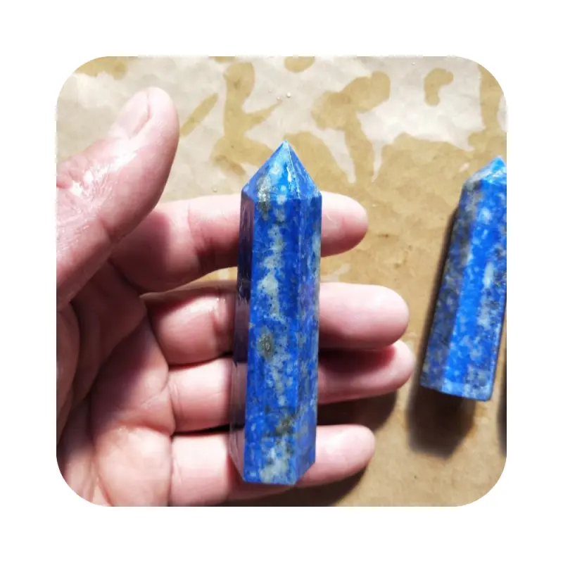 crystals healing mineral stones natural Polishing tower Crafts Lapis Lazuli Points wand stone fengshui decorations for home