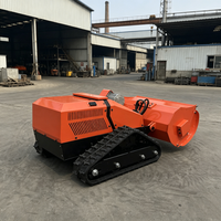 Tondeuse à gazon électrique 8 kWh télécommandée avec lame rotative, débroussailleuse, hauteur réglable, robot tondeuse sur chenilles