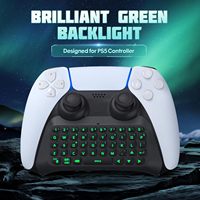 Clavier pour manette PS-5, rétroéclairage vert, sans fil/clavier de chat, haut-parleur intégré, prise audio 3,5 mm, compact, pour jeux