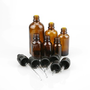 ขวดแก้วสีชาสำหรับน้ำมันหอมระเหย ขนาด 5 มล. 15 มล. 30 มล. 50 มล. 60 มล. 100 มล. พร้อมฝาเกลียวแบบหยดพลาสติกขนาด 18 มม. - Product Image 6