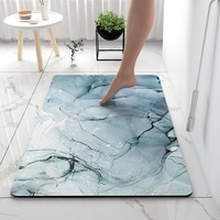Tapis de douche en caoutchouc naturel de haute qualité ensemble de tapis de salle de bain anti-dérapant tapis de toilette anti-dérapant en caoutchouc diatomite