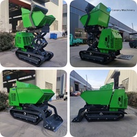 Mini Bétonnière sur Chenilles CR750 de Fabrication Chinoise avec Moteur à Essence et Engrenages – Haute Productivité, Système Entièrement Hydraulique