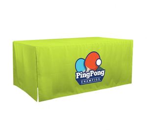 Custom Fitted Advertising <b>Table</b> Covers 4ft 6ft 8ft Sizes for Weddings Trade Shows Parties Business Logo Text Display - Product Image 3