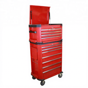 Red Roller Cabinet 7 Drawers Steel Iron <strong>Tool</strong> <strong>Trolley</strong> with Powder Coating BOSIER BOS-RC28 for Garage Workshop Storage - Product Image 1