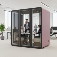 UNIBOOTH Cabine téléphonique insonorisée moderne en aluminium de précision, installation rapide, pour bureau à domicile, centre commercial, hôpital, salle à manger