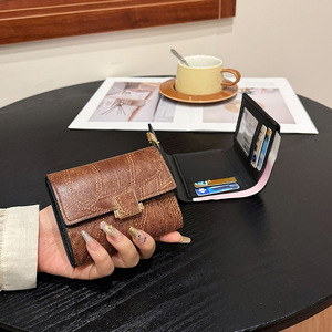 Best-Selling Retro Women's Small-Batch Multi-Card Slots Wallet with <b>Long</b> Zipper Short Retro Fashion Coin <b>Purse</b> - Product Image 2