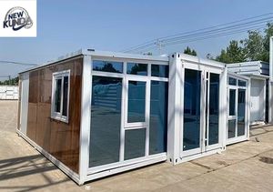 Maison conteneur à double aile à haute utilisation de l'espace, structure en acier, villa extensible, <span class=keywords><strong>location</strong></span> de vacances - Product Image 5