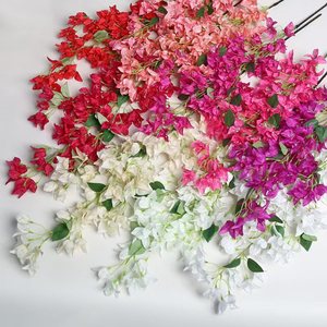 Popolare a buon mercato decorativo in seta artificiale bouganville ramo 128 <span class=keywords><strong>testa</strong></span> bianco rosa rosso 115cm per la casa di nozze Bar negozio di arredamento - Product Image 1