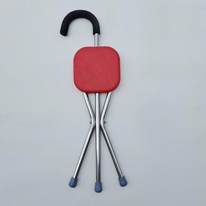 多機能折りたたみ杖椅子ステンレス鋼滑り止めクラッチスツール快適な歩行スティックシート高齢者用 - Product Image 3