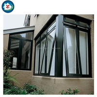 Fenêtres à auvent modernes en alliage d'aluminium sur mesure, résistantes aux impacts et aux ouragans, pour appartements, villas et bâtiments commerciaux