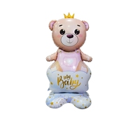 Ballons en Mylar à paillettes de grande taille pour révélation de sexe de bébé, fille ou garçon, avec socles pour fête prénatale ou anniversaire