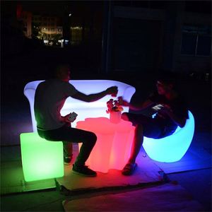 Thiết Kế Hiện Đại Thương Mại Bar Hộp Đêm Chiếu Sáng LED Phòng Chờ Couch Sofa Nhựa LED Câu Lạc Bộ Đêm Sofa Đồ Nội Thất - Product Image 5