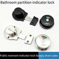 Accessoires pour cloisons de toilettes publiques / Quincaillerie de toilettes en alliage de zinc avec indicateur de verrouillage et pêne de verrouillage de porte