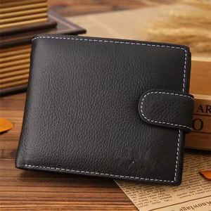 Free Sample cheap black compact <b>small</b> thin pure handmade leather <b>wallets</b> for <b>men</b> - Product Image 3