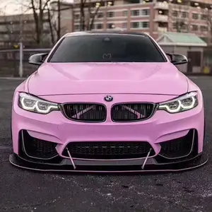 Pellicule de vinyle en céramique rose mate 1.52x18m, kit d'intérieur complet, bon marché, pour voiture - Product Image 1