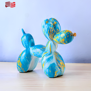 2025 Viral Rainbow Balloon Dog Sculpture Multi-Color Resin Art Decor Set - Whimsical Home & Office Gift (4 colores) - Product Image 2