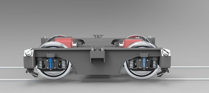 鉄道ボギーWN63.04ZD5.7KNで使用される鉄道垂直オイルダンパー