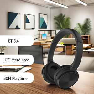 Headphone <span class=keywords><strong>Bluetooth</strong></span> Nirkabel OEM ODM, Lipat, 30 Jam Waktu Putar, Bass HiFi, <span class=keywords><strong>Headset</strong></span> Over-Ear, Baterai LED, Fone De Ouvido - Product Image 2