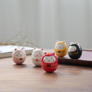 Poupées de style japonais Lande Daruma, <span class=keywords><strong>Maneki</strong></span> <span class=keywords><strong>Neko</strong></span>, ameublement de maison décoratif en céramique - Product Image 2