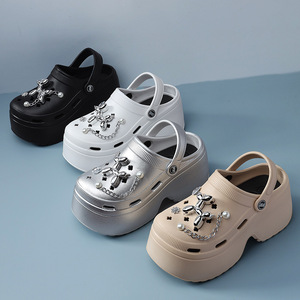 Men's EVA Beach Sandals Thick <b>Sole</b> Slippers Summer New Style Clogs DIY Fashion Breathable Deodorizing Anti-Slippery Elevator - Product Image 2