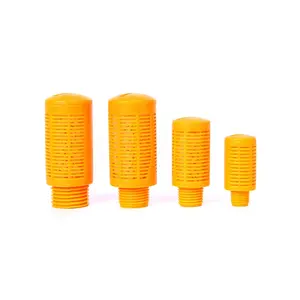 SNS PSL Series orange color pneumatic exhaust silencer filter plastic air muffler for noise reducing
