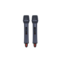 Microphone sans fil professionnel CD-08II pour performance vocale, double canal, bande U, FM, un émetteur pour deux microphones