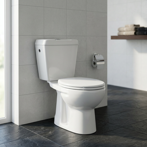 Inodoro de Cerámica de Dos Piezas Vistaar, Diseño Moderno, Inodoro de Baño con Drenaje Montado en el Suelo - Product Image 3