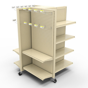 رفوف سوبر ماركت فولاذية حديثة على طراز لوزيير، رفوف جوندولا مزدوجة الجوانب شديدة التحمل للسوق الأمريكي للبيع - Product Image 2