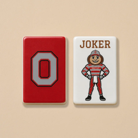 Mahjong américain en acrylique sur le thème de Brutus de l'Ohio State University, personnalisable en usine, prévente