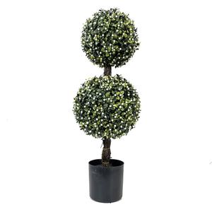 Triple boules topiaire <span class=keywords><strong>buis</strong></span> arbuste artificiel en plastique UV <span class=keywords><strong>buis</strong></span> PE matériel jardin décoration de la maison Pot Milan herbe artificielle - Product Image 4