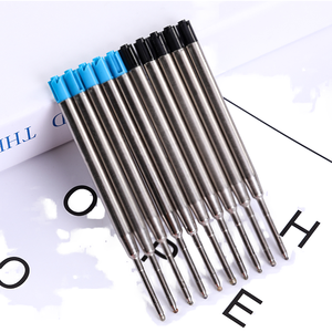 Recharge de stylo à bille chronologique 1,0 mm encre noire recharge de stylo en métal remplaçable utilisation au bureau et à l'école - Product Image 1