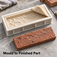 Moule en résine Tietuo + noyau en élastomère PU effet brique C257-G3, moulage décoratif, fabricant sur mesure, emballage personnalisé
