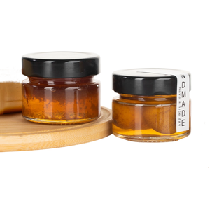 Frascos de Vidrio de 50 ml para Almacenamiento de Alimentos, <span class=keywords><strong>Miel</strong></span>, Mantequilla de Maní, Línea de Producción, Tapa Metálica Negra con Rosca, en Existencia - Product Image 5