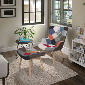 Mobilier moderne <span class=keywords><strong>Fauteuil</strong></span> de salon <span class=keywords><strong>Fauteuil</strong></span> simple rembourré en <span class=keywords><strong>patchwork</strong></span> relaxant <span class=keywords><strong>Fauteuil</strong></span> de détente - Product Image 1